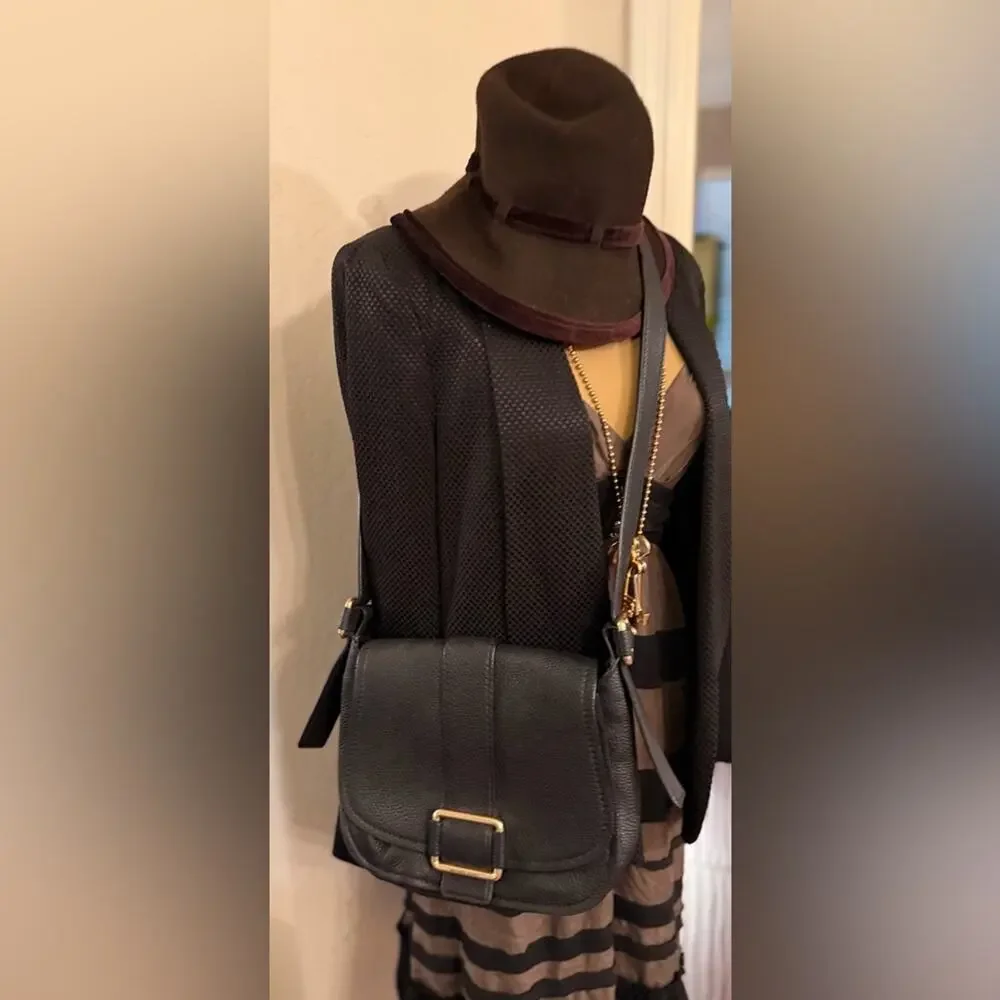 Michael Kors Black Crossbody Bag with Gold Accents